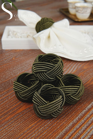 Exclusive Handmade Napkin Rings - Olive Green Colour