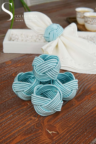 Exclusive Handmade Napkin Rings - Aqua Blue Colour