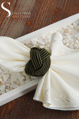 Exclusive Handmade Napkin Rings - Olive Green Colour
