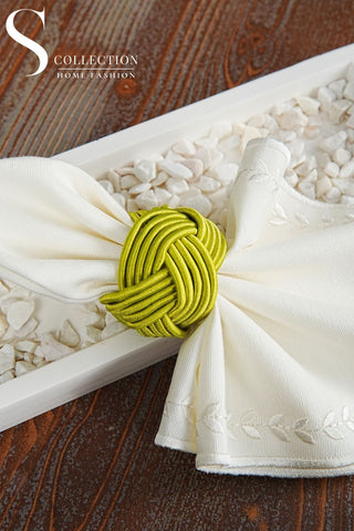Exclusive Handmade Napkin Rings - Pistachio Green Colour