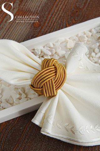 Exclusive Handmade Napkin Rings - Gold Colour