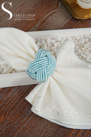 Exclusive Handmade Napkin Rings - Aqua Blue Colour