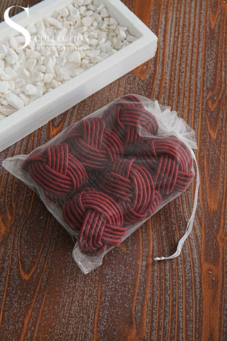 Exclusive Handmade Napkin Rings - Cherry Colour