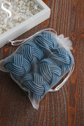 Exclusive Handmade Napkin Rings - Slate Blue Colour
