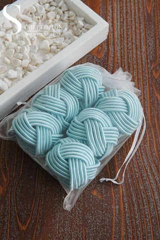 Exclusive Handmade Napkin Rings - Aqua Blue Colour