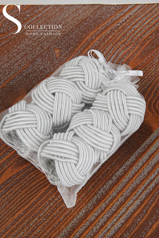 Exclusive Handmade Napkin Rings - Light Silver Colour