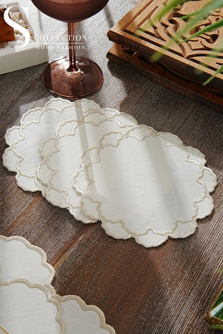 Olivia Stone Design Placemat Set - Waterproof Fabric - 6 Persons - 24 Pcs. Full Set